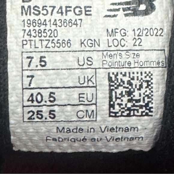 New Balance X Figs 574 Black Burgundy Athletic Shoes Men's Size 7.5 D WN 9 - Picture 9 of 10